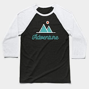 Adventure Minimalist Design Baseball T-Shirt